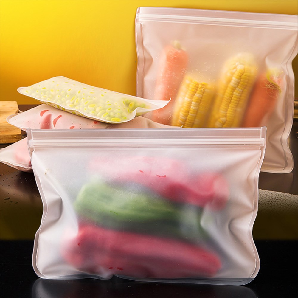 Plastic Bags PEVA Storage Reusable Ziplock Bag Eco Friendly Food Storage  Sealed Freezer Bag Fruit Fresh Bag Free Shipping New