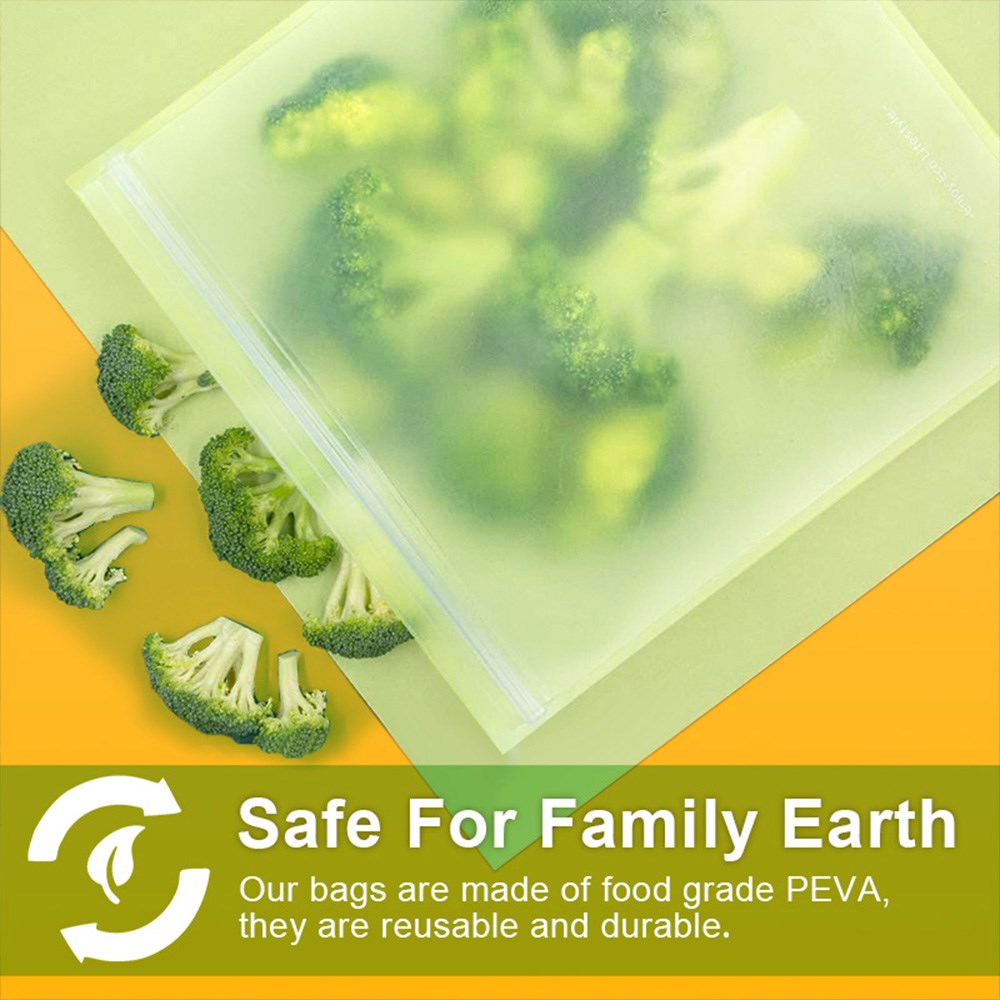 Eva Food Storage Pouches, Reusable Leak Proof Fresh-keeping