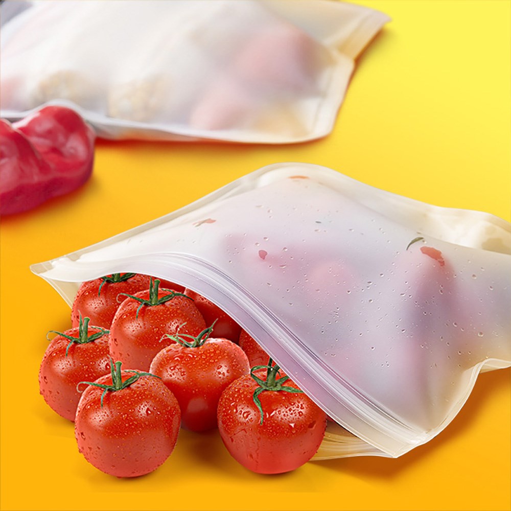 Leakproof Eva Silicone Sandwich Bags - Reusable Stand Up Zip Lock Bag For  Fresh Food Storage And Kitchen Accessories - Temu