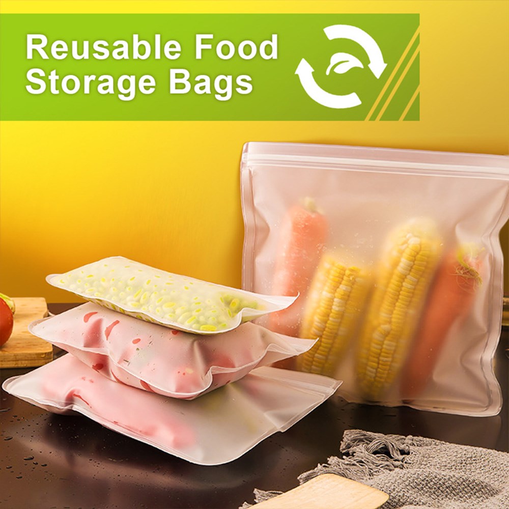 Eva Food Storage Pouches, Reusable Leak Proof Fresh-keeping Containers, Bpa  Free Self-sealing Fruit And Vegetable Freezer Bags, Ziplock Bag For Sandwich,  Lunch, Meat, Sealed Sub-packaging Bag, Kitchen Supplies - Temu