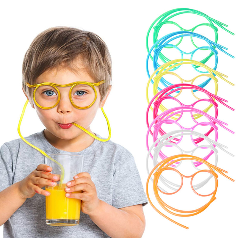 Funny Straw Glasses Reusable Fun Loop Drinking Straw Glasses - Temu