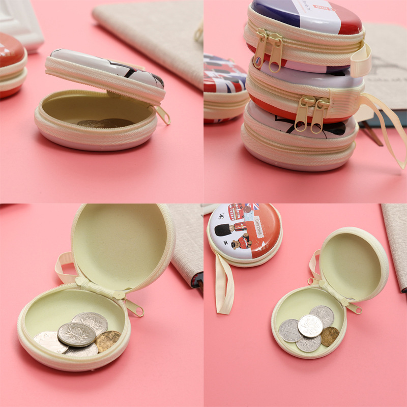 Round coin pouch wallet //Earphone holder //Cable organizer