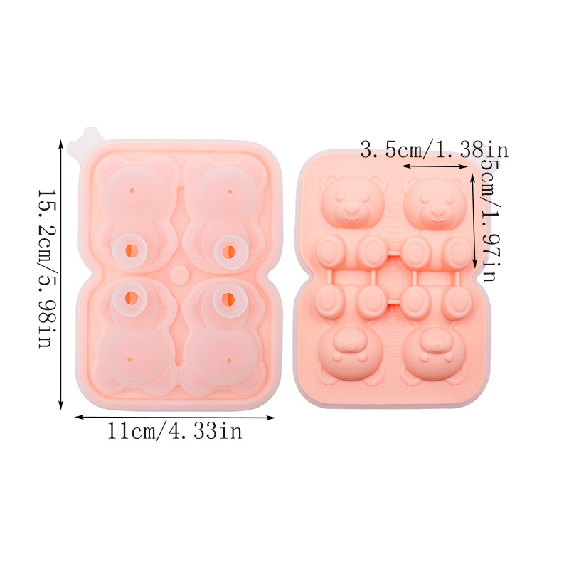 Silicone Teddy Bear Ice Cube Mold