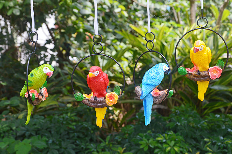 Decoración de pájaros de resina, decoración de pájaros, pájaros decorativos  de resina, simulación para balcón para jardín