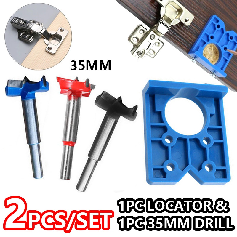 35mm Concealed Hinge Drilling Jig Guide Hinge Hole Drilling Guide Carpenter Woodworking Tool Hole Opener Locator Door Cabinet