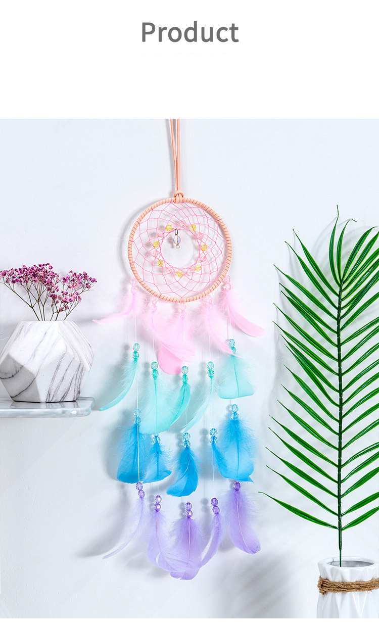 1pc 진정한 깃털 드림 캐처 조명 크리 에이 티브 드림 캐쳐 소녀 실용 특별 생일 선물 홈 인테리 - Temu Republic of  Korea, image size:750x1241
