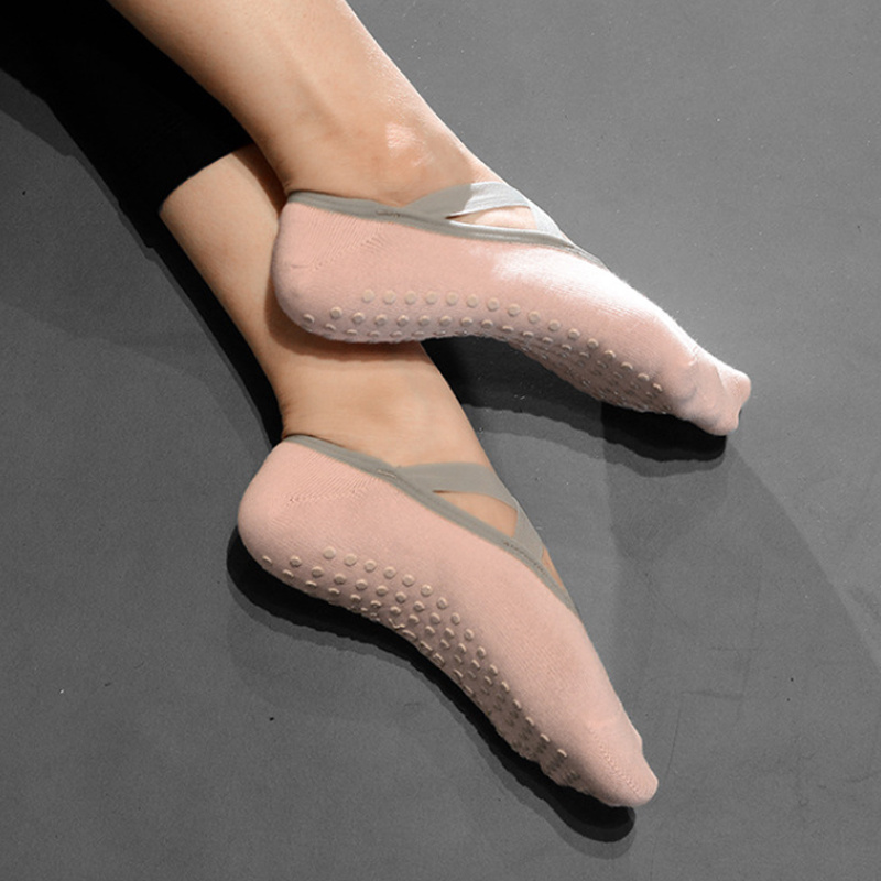Women Grip Socks Slip Non Yoga Cotton Pilates Socks Ladies Ballet Dance  Sports Socks Anti Slip