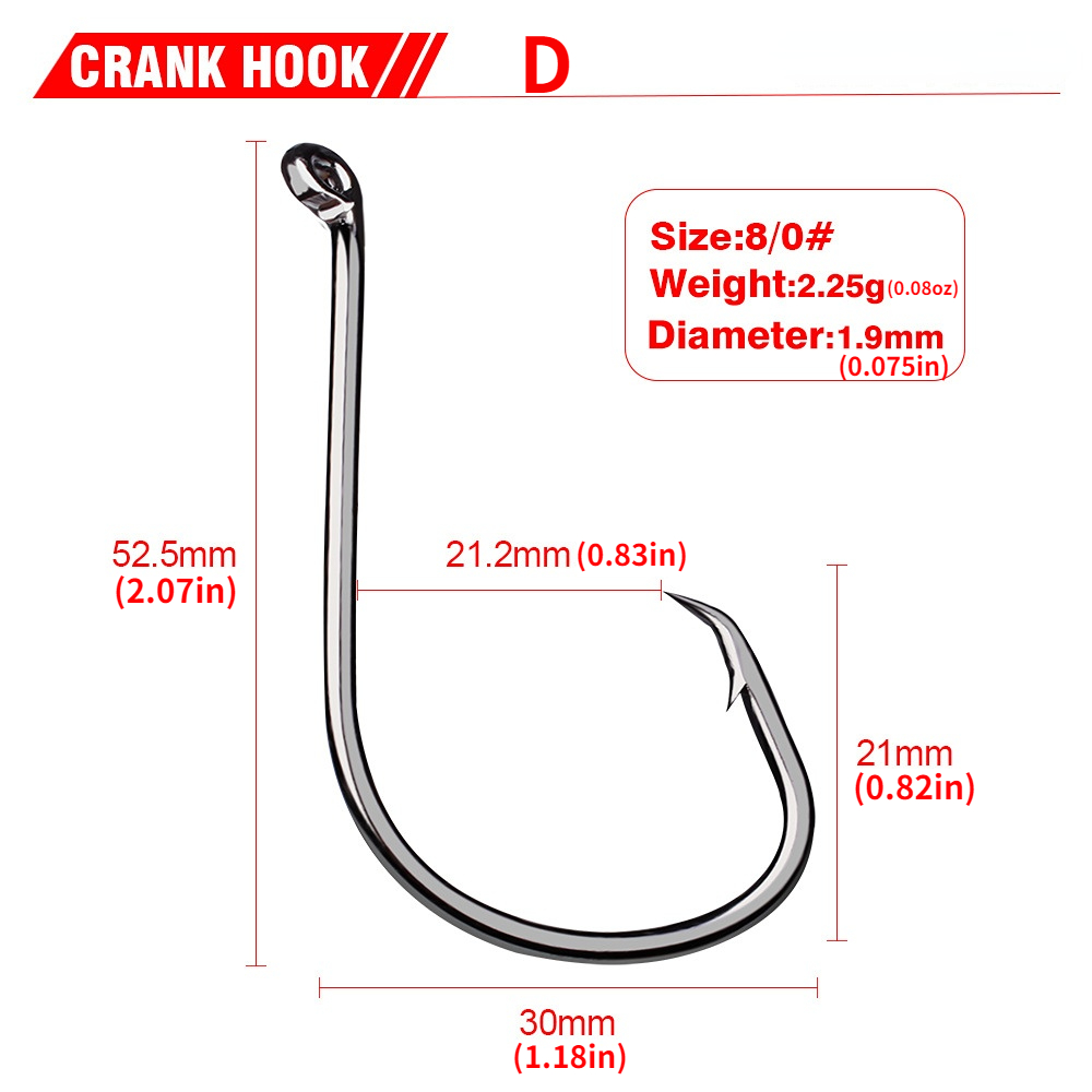 Sharp Octopus Beak Offset Fishing Hooks High Carbon Steel - Temu