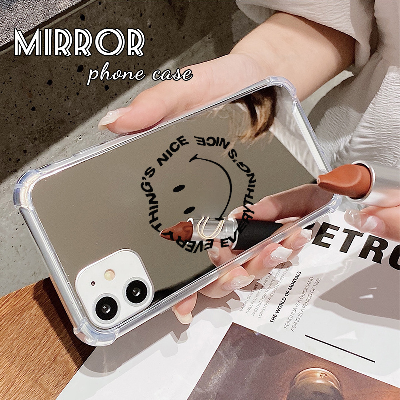 

'happy Face' Mirror Design Mobile Phone Case For Apple Iphone 14 13 12 11 Xs Xr X 7 8 Plus Pro Max Mini 6 Se 2022