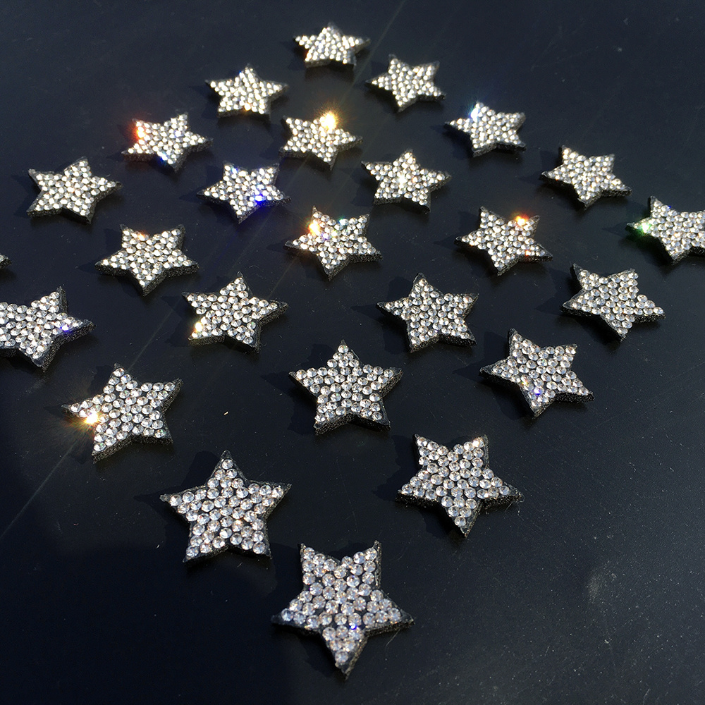 1pc Five-pointed Star & Rhinestone Decorative Fabric Patch (iron-on)