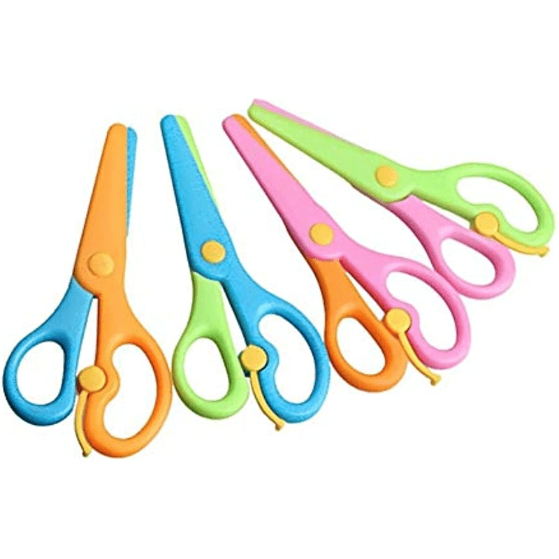 1pc Children's Plastic Training Scissors, Safe And Easy-to-use School  Kindergarten Arts And Crafts Scissors For Cutting Colored Paper(random  Color)
