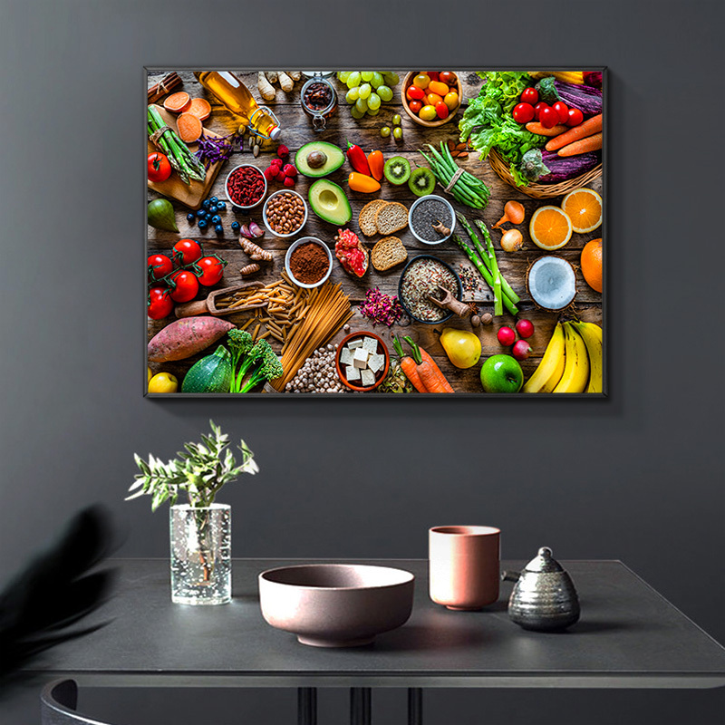 1pc, Toile Murale Fruits Légumes, Peinture Murale D'Art, Affiche D'Art  Moderne Sur Toile, Décoration Murale Pour Salon, Salle De Bain, Chambre À