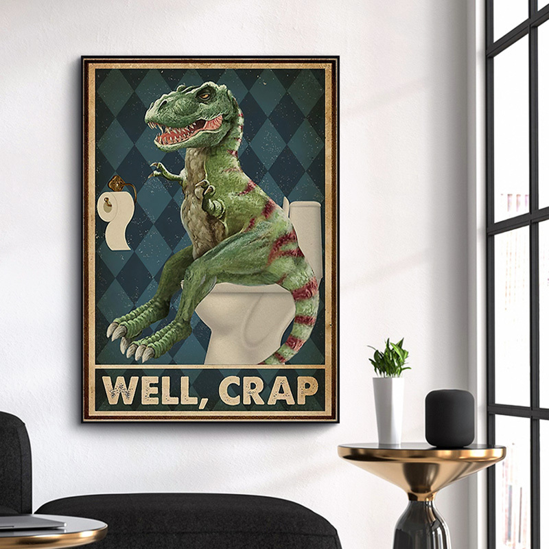 Dinosaur Poster Picture Canvas Painting Living Room Decor - Temu