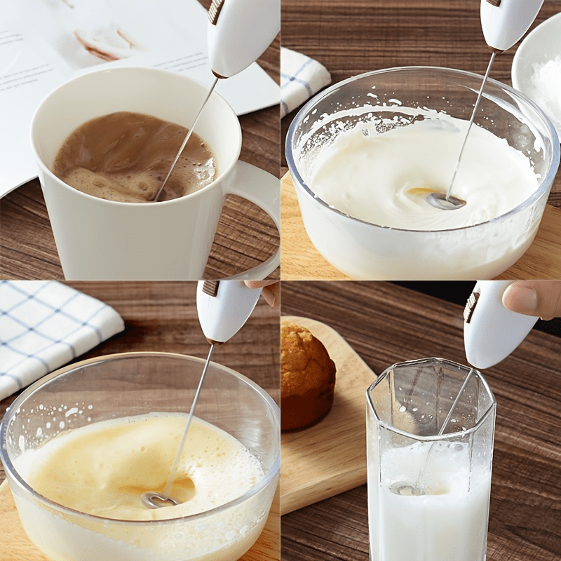 Whisk Milk Frother Handheld- High Powered For Coffee With Improved