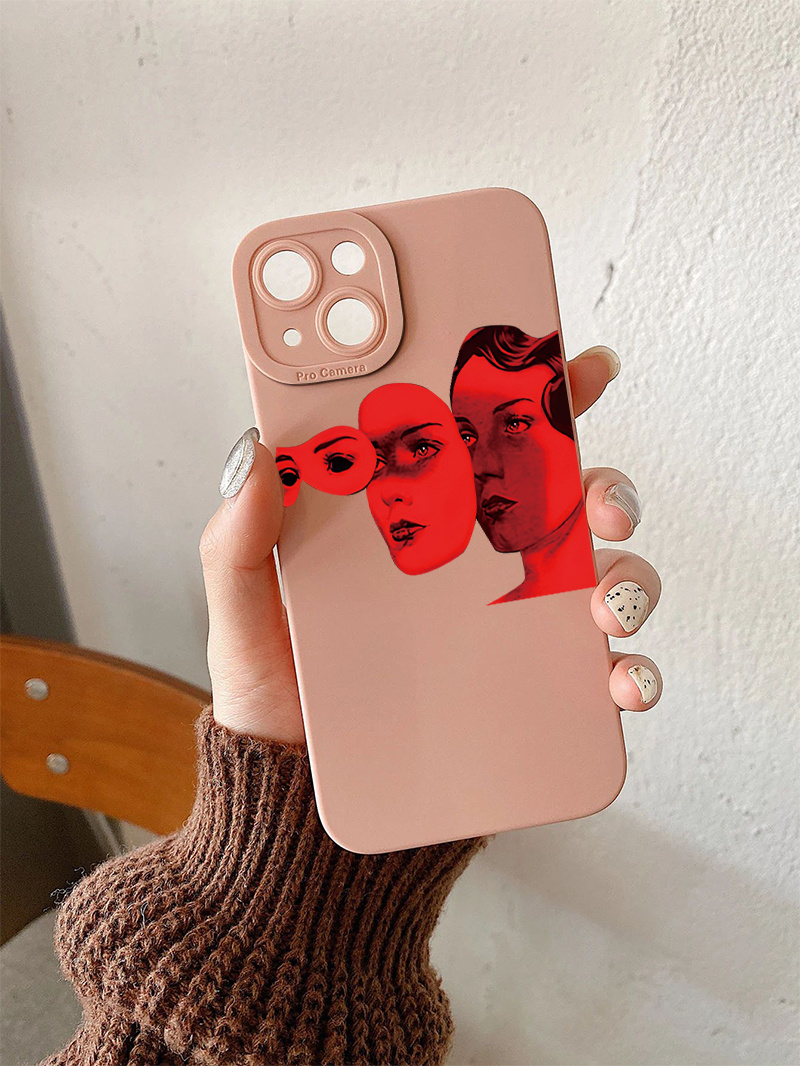 (Глаза лицо рисунок головы) Силиконовый чехол с розовыми - Temu Estonia