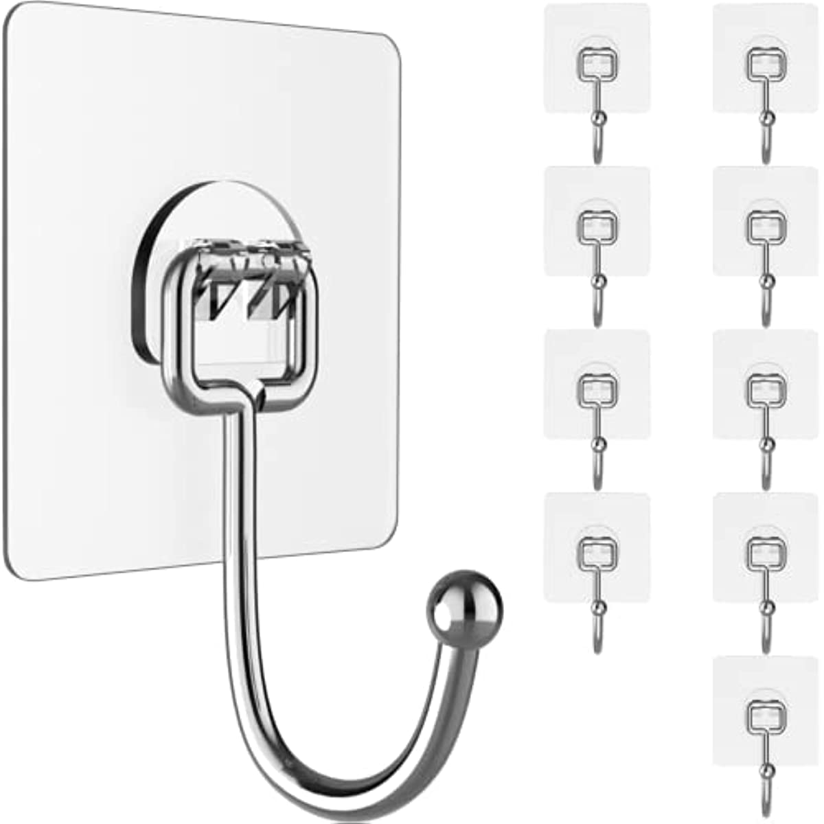 FUNOMOCYA 20pcs No Trace Hook self Adhesive Hooks Adhesive Wall Hooks Wall  Sticky for Hanging Adhesive Hooks Heavy Duty Sticky Hangers Bathroom Wall