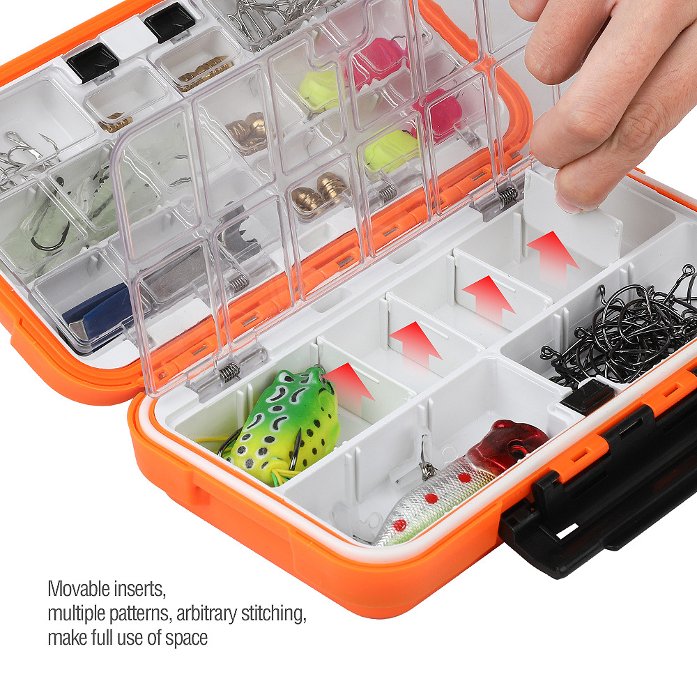 ECOFT Small Tackle Box 8pcs Removable Freely Assemble Fishing Tackle  Storage Boxes Strip Seal Luminous Waterproof Fishing Tackle Organizer With  Strong