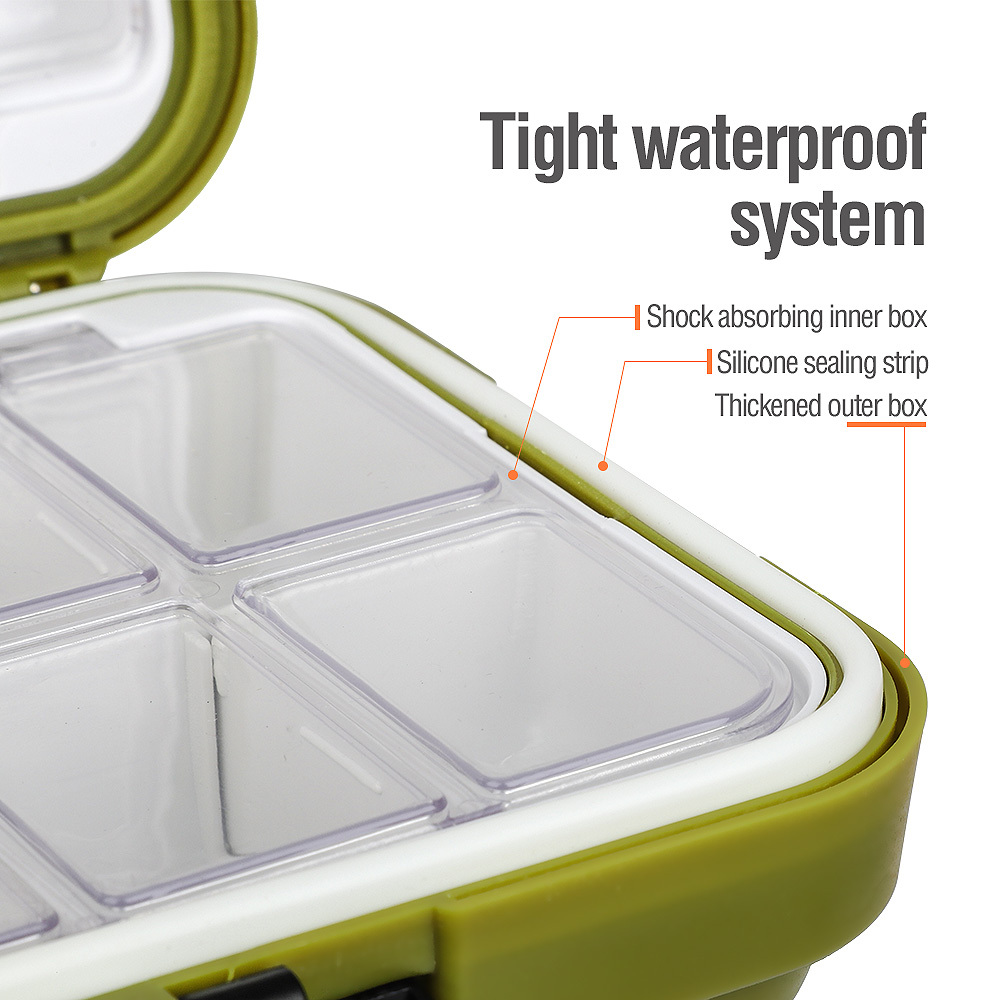 GigaMax(TM)Water-resistant 24 Compartments Fishing Tackle Box Full