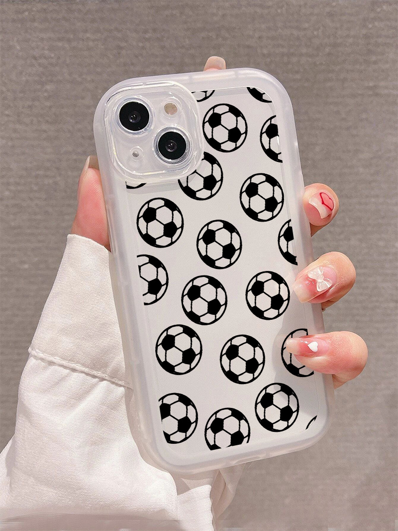 Protective Soccer Pattern Phone Case Anti Fall Silicone Cover for iPhone 14 13 12 11 XS XR X 7 8 6s Mini Plus Pro Max SE Perfect Gift for Birthday