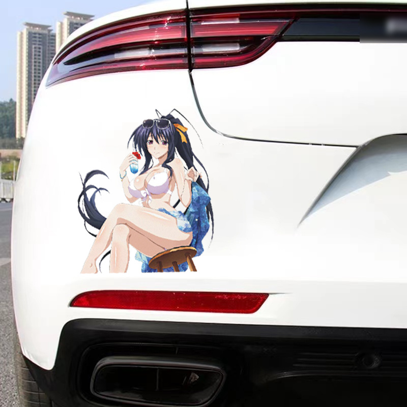 Car Sticker Vinyl Anime Sexy Female Waterproof Decor Temu