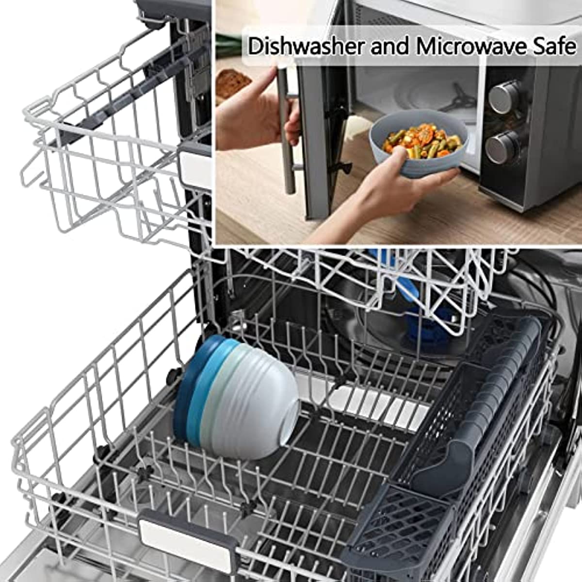 Plastic Cereal Bowls Microwave Safe Break Resistant Casual No BPA