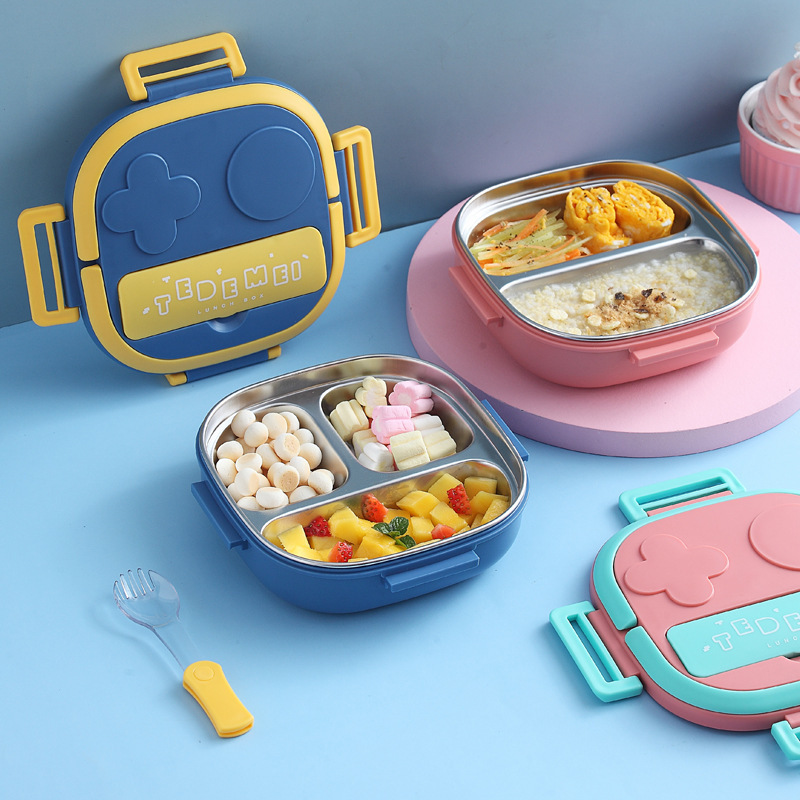Stainless Steel Bento Box Portable Lunch Box For Student Or - Temu