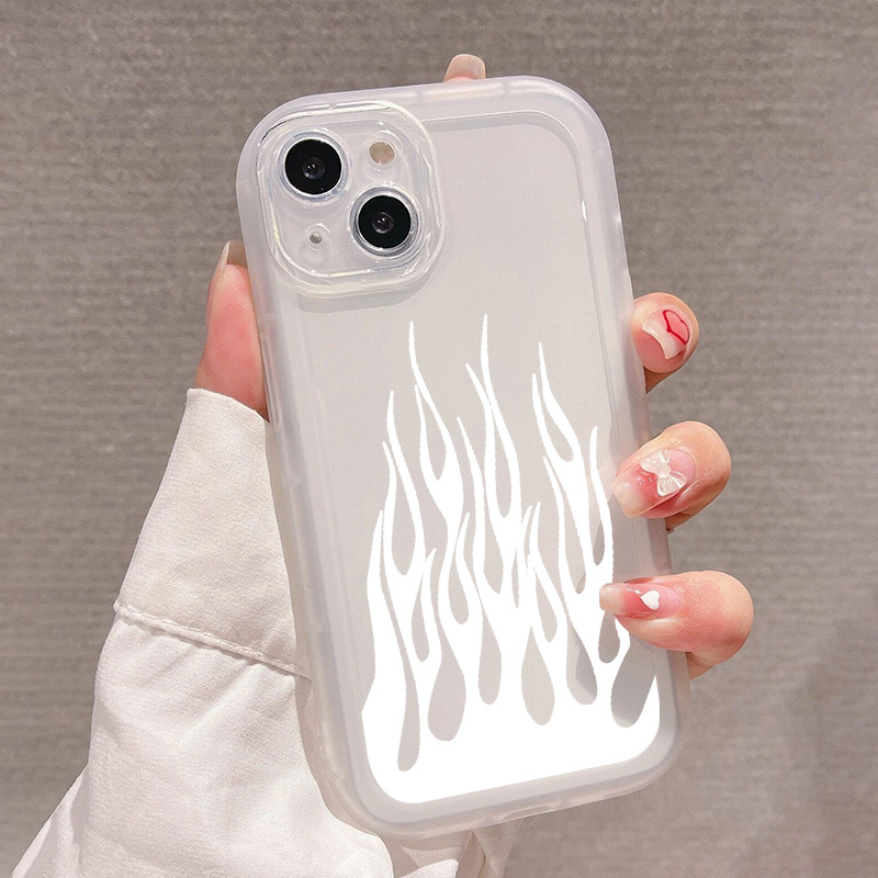 Flame Clear Soft Silicone Phone Case Iphone 14 13 12 11 Pro Temu