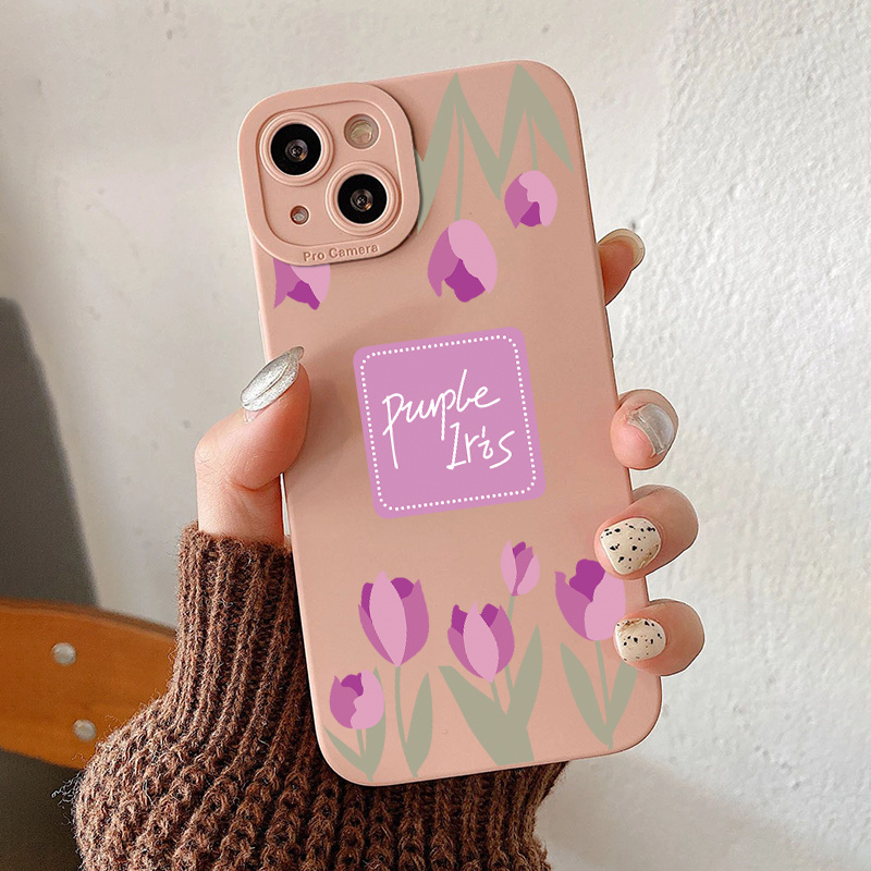 Funda Teléfono Icono Amor Rosa Morado Iphone 14 Pro Max/ 14 - Temu