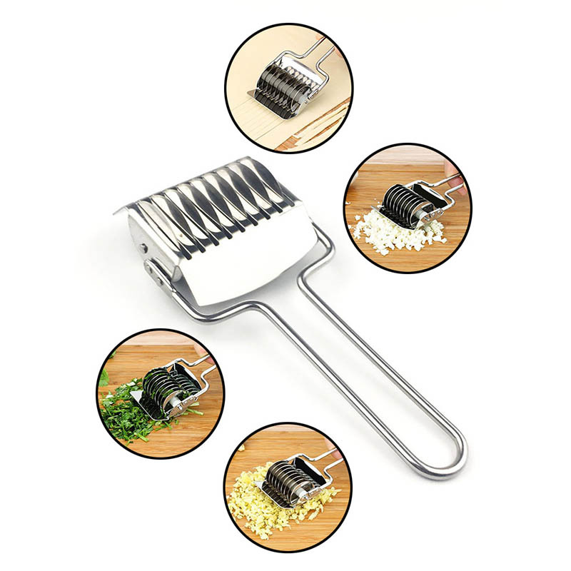 Stainless Steel Noodle Cutter Multifunctional Pasta Press Divider Noodle  Lattice Roller Dough Cutter Masher Kitchen Gadgets - AliExpress