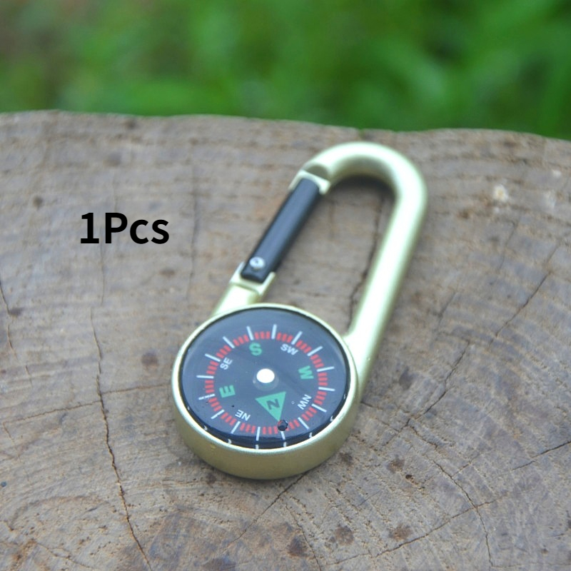 1pc waterproof mini compass kechain perfect for outdoor hiking hunting emergencies