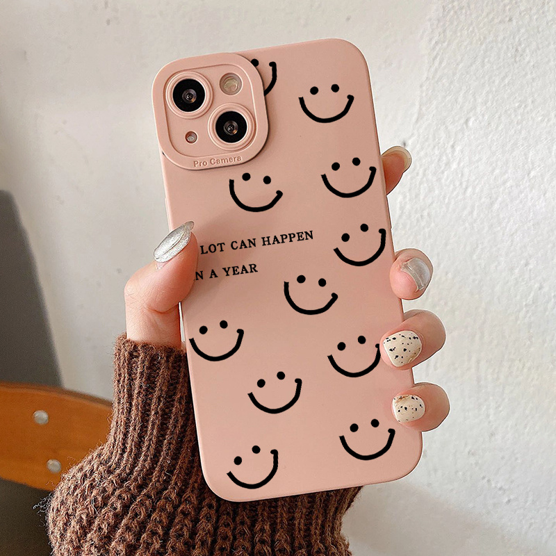 Pink Smiley Faces iPhone Case 