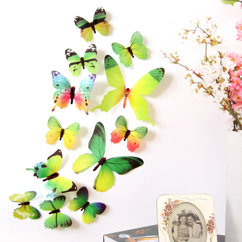 12pcs 3d butterfly wall stickers perfect for wedding room tv background living room decor christmas halloween thanksgiving day gift details 5