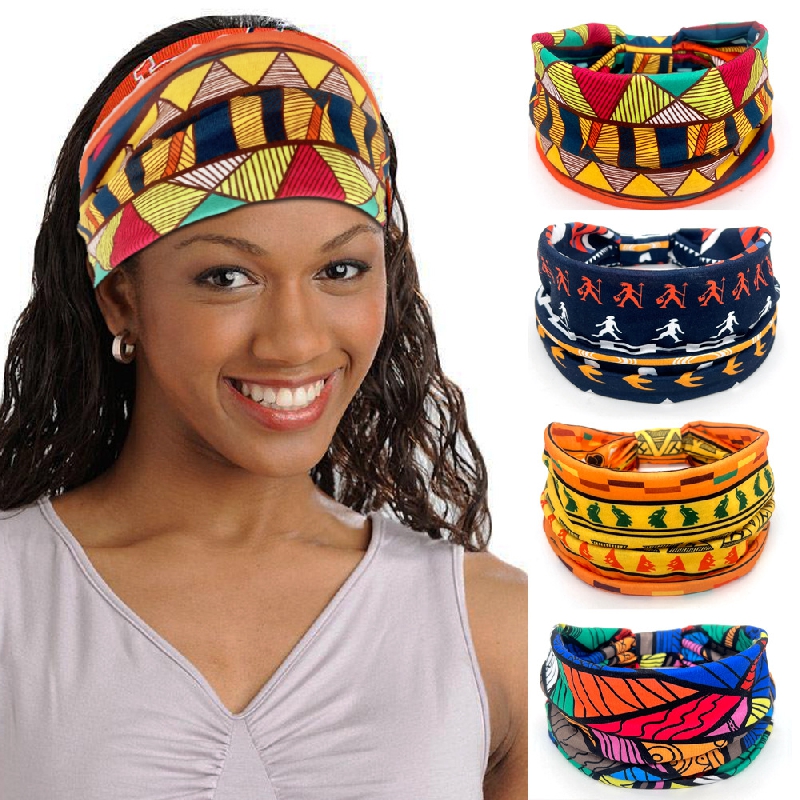 Women's Hair Band African Pattern Wide Brim Stretch Knot - Temu