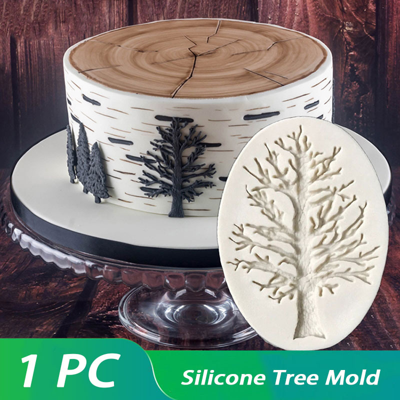 3d Silicone Tree Trunk Chocolate Mold For Diy Cake Decorating And Baking -  Perfect For Fondant, Ice Cube Trays, And Kitchen Gadgets - Temu