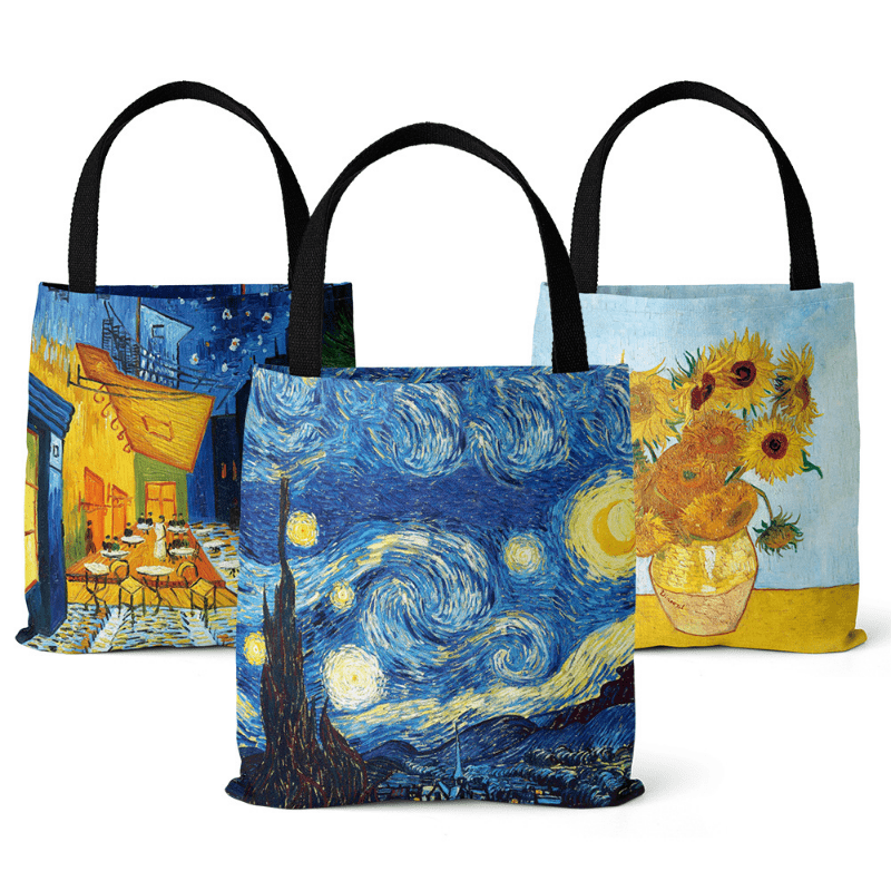  ATTX Van Gogh Bolsa de lona, ideal para compras, bolsas de  comestibles reutilizables : Hogar y Cocina