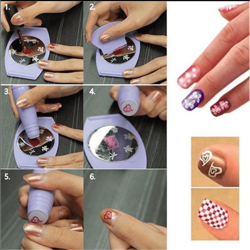 Impresora de patrones de Arte de uñas, estampadora DIY, máquina de