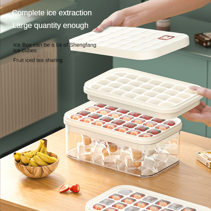 Ice Cube Mold Freezer Ice Tray With Ice Scoop And Ice Box - Temu