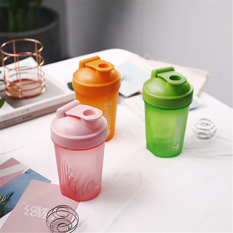 600ML Blender Shaker Bottle with Plastic Whisk Ball BPA Free Plastic  Protein Shakes Leakproof for Powder Workout Gym Sport - AliExpress