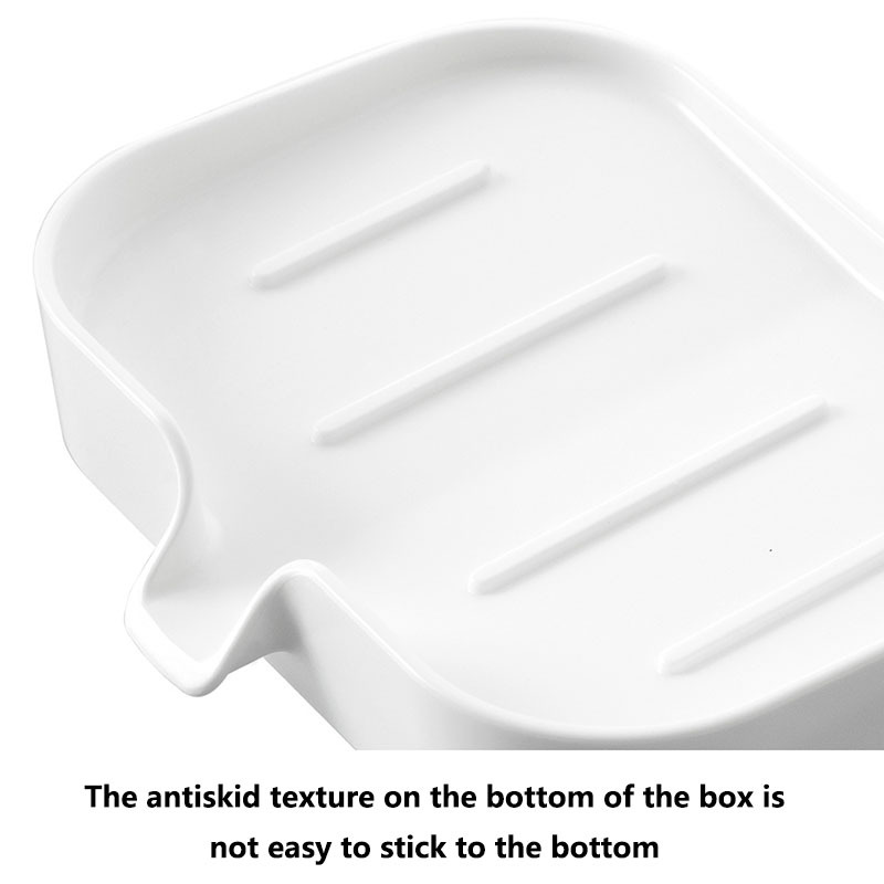 Ceramic Soap Dish with Removable Tray - White