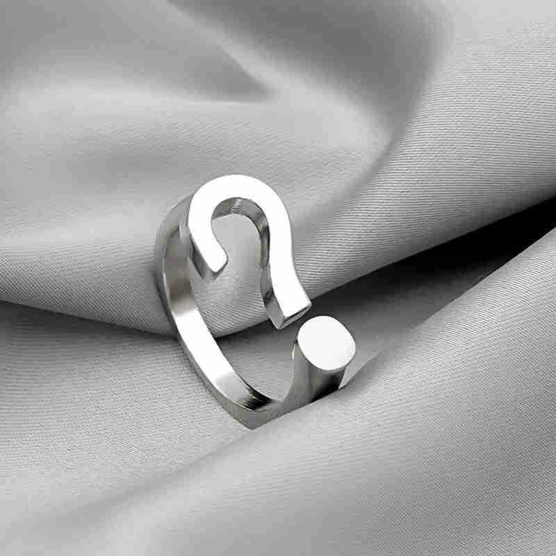 Fashion Golden Silvery Geometric Question Mark Design - Temu