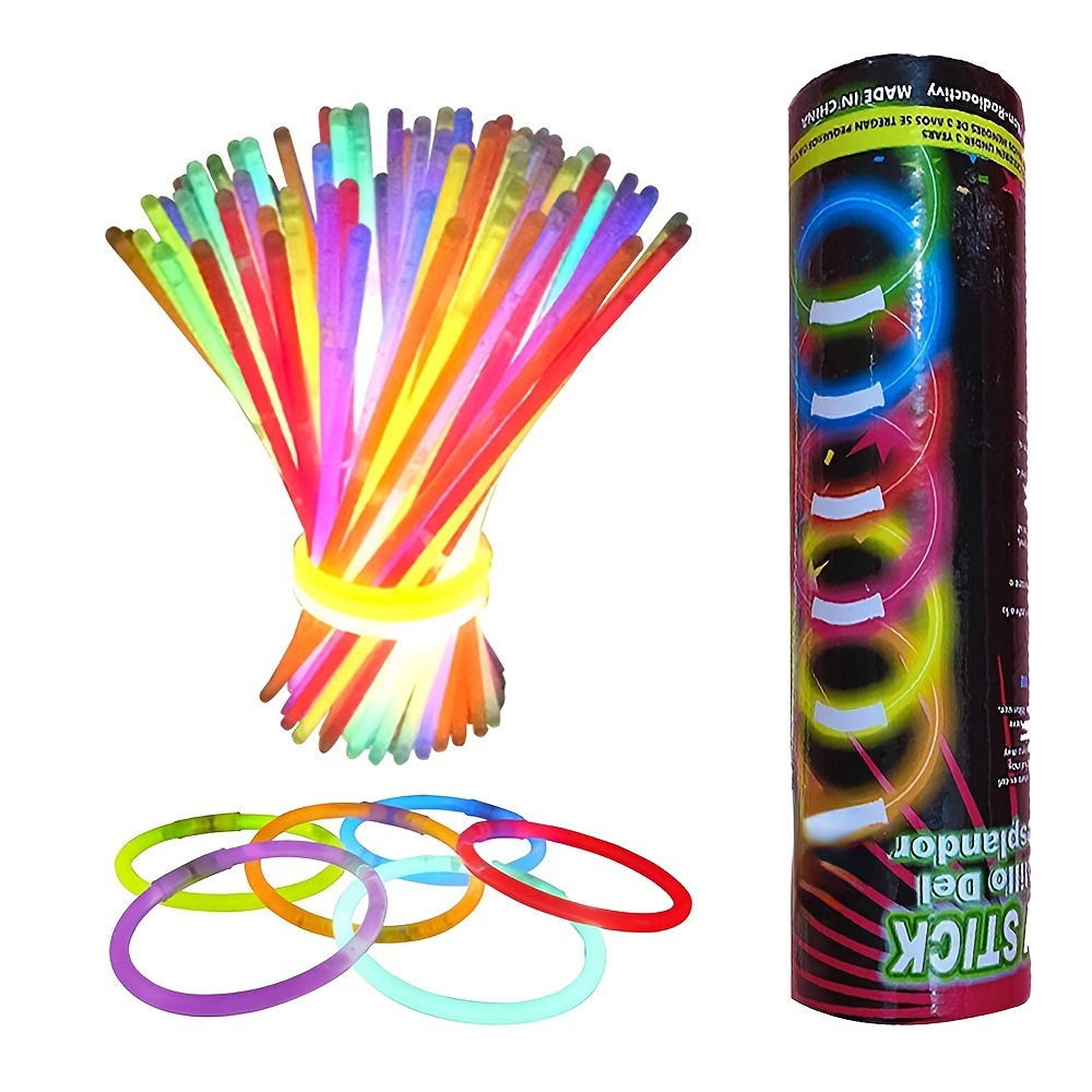 130 Pieces LED Fiber Optic Stick 7 Colors Light Up Fiber Optic Stick Glow  in The Dark Wands for Kid Adults Glow Birthday Entertainment Props Party