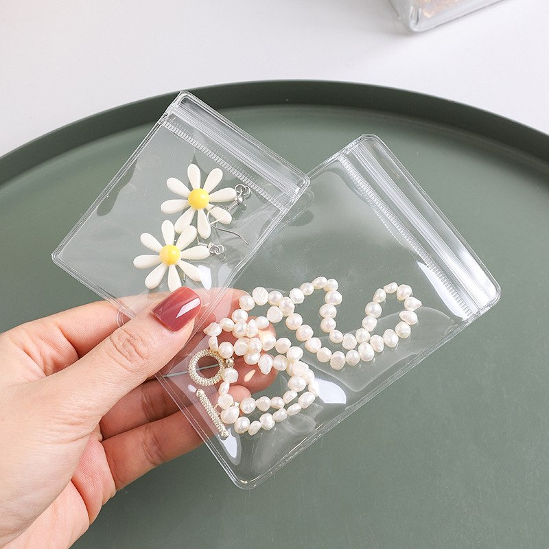StoBag 100pcs Transparent Plastic Jewelry Packaging Ziplock Bags