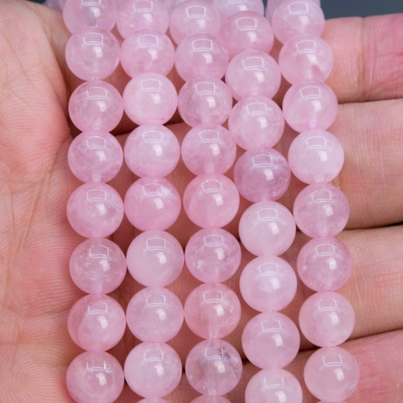 Rose Quartz Loose Beads, Natural Gemstone