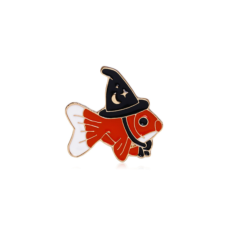 Kawaii Cute Animal Series Brooch Cute Cartoon Cat / Fish Etc - Temu