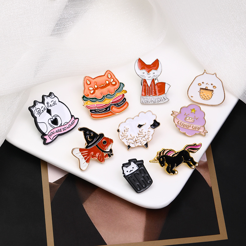 Cartoon Cat Drawing Animal Enamel Brooch Cat And Noodle Design For Shirt  And Bag Unique Womens Jewelry Accessory Perfect Gift For Friends From  Baby_topwholesaler1, $0.52