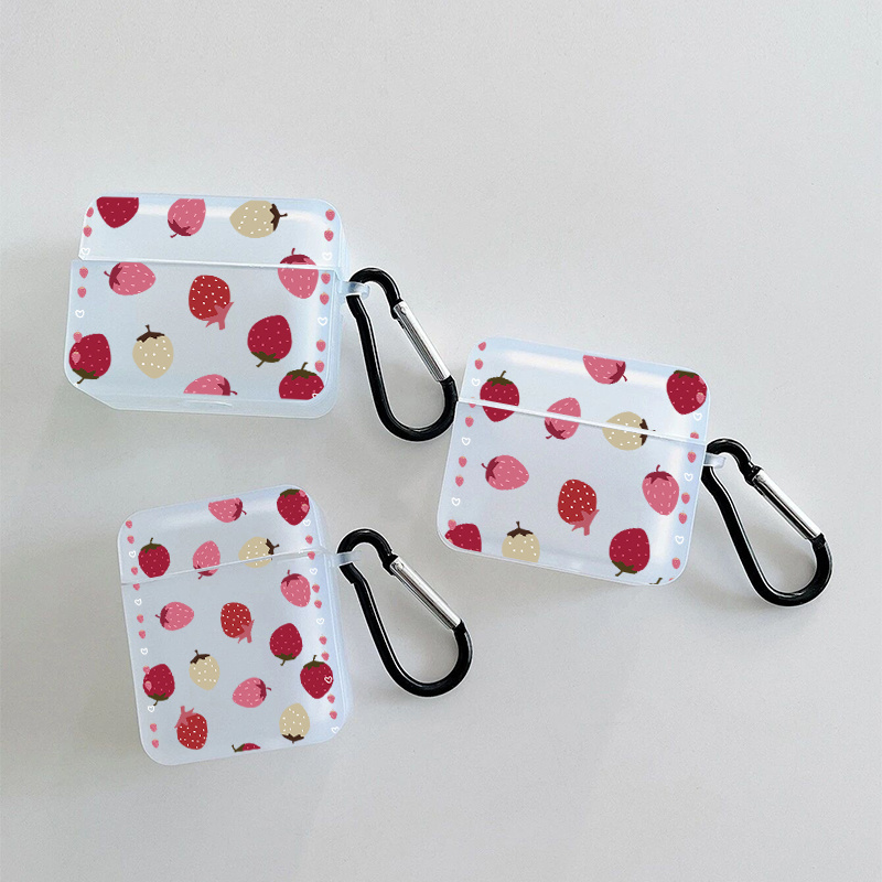 

A0229 Strawberry 002 (full Screen) Title: Strawberry Pattern Headphone Case For Airpods1/2, Airpods3, Airpods Pro Airpods Pro (2nd Generation)