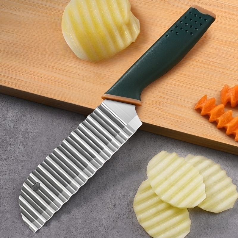 Wolf Tooth Potato Knife Cutting Potato Wave Knife Kitchen Home Vegetable  Cutting Artifact Fancy Slitter Potato Grid Slicing Tool For  Restaurants/supermarkets - Temu