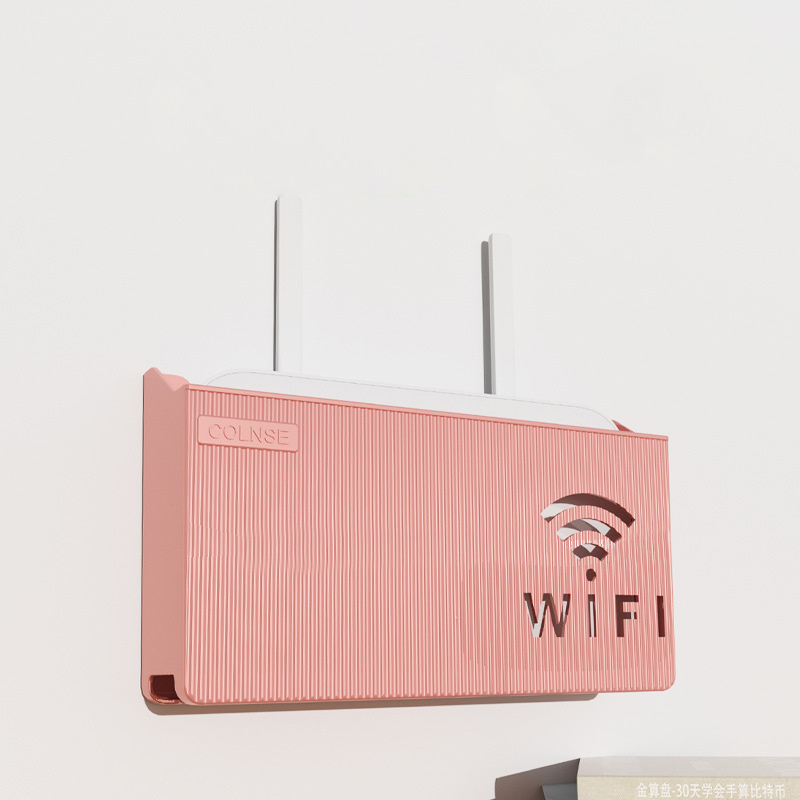  Bastidores, estantes y cajones Router inalámbrico de madera  Estante de almacenamiento de enrutador WiFi montado en la pared Caja de  almacenamiento de enchufe Blindaje de alambre de acabado de alambre (color 