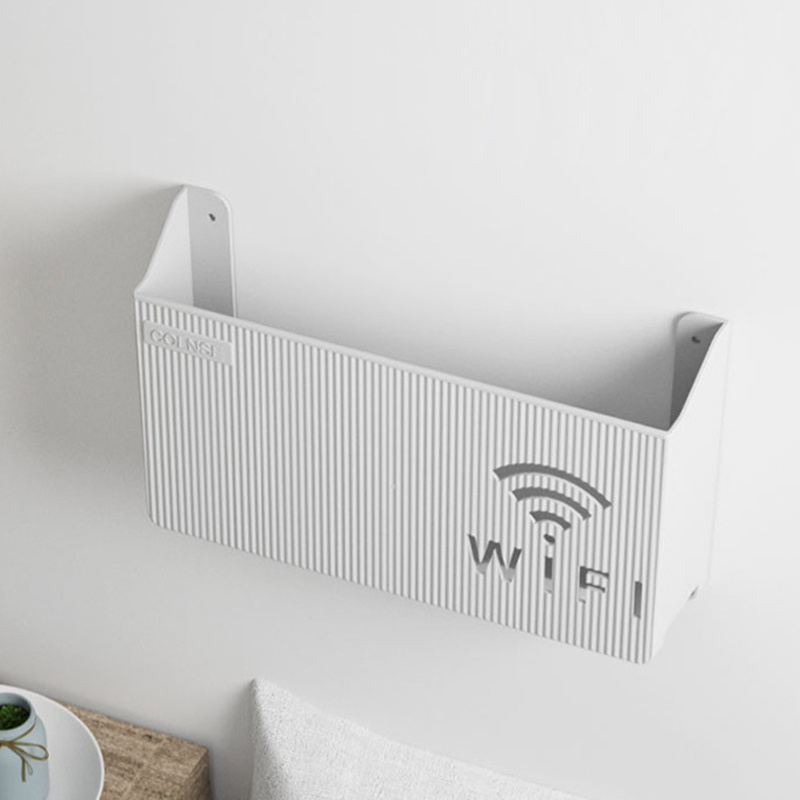 Comprar Caja de almacenamiento de enrutador inalámbrico para el hogar,  estante decodificador de decoración montado en la pared WiFi sin  perforaciones