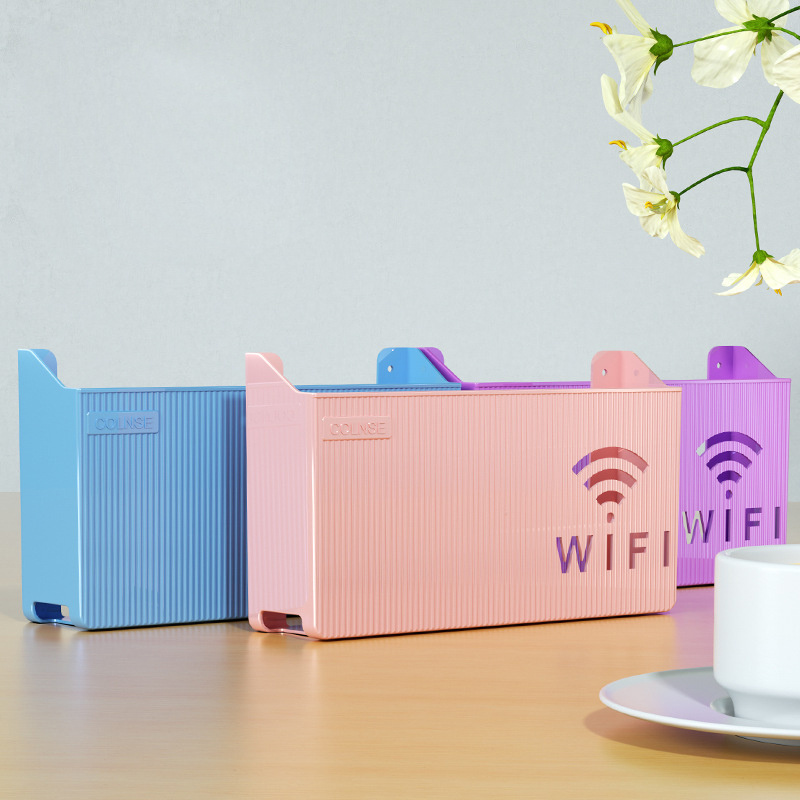 Wifi Router Caja de almacenamiento Panel inalámbrico Estante de pared  Decoración para el hogar_ (costbuy) ACTIVE Biensenido a ACTIVE